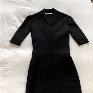 REISS CLASSIC BODYCON BLACK DRESS SMALL